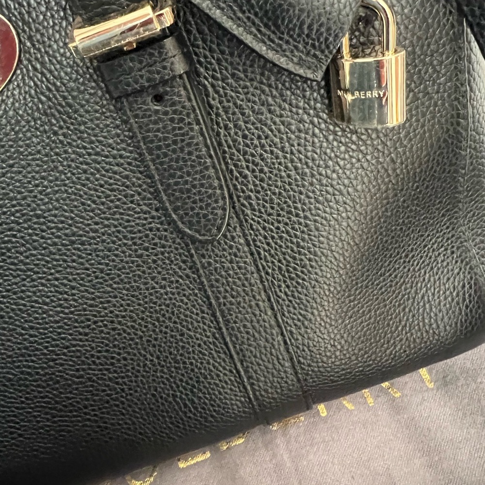 Authentic Mulberry Small Bayswater Double Zip Satchel bag in Black - Picture 10 of 16